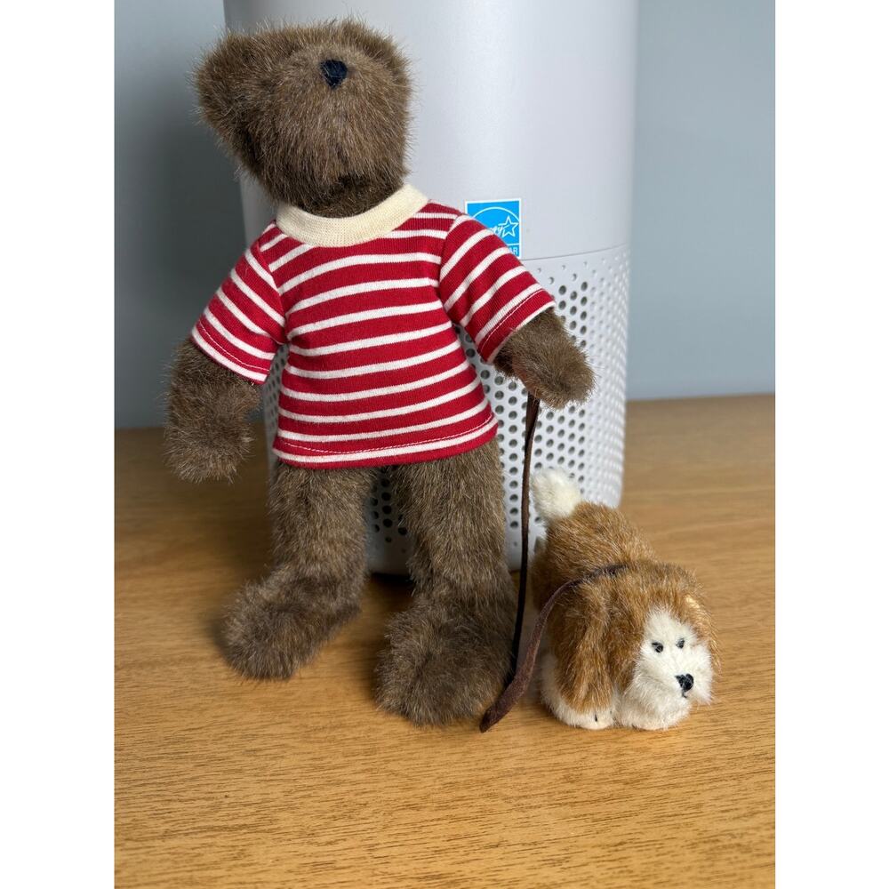 BOYDS Bear Retired Fully Poseable Cousin Marty with Dog Rover Collectible